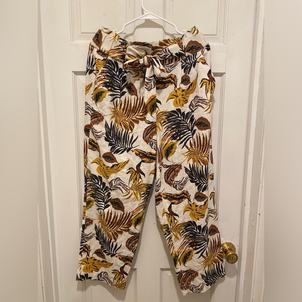 Tropical Black and Brown Relaxed Trousers
